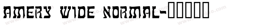 Amery Wide Normal字体转换